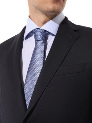 Шелковый галстук Lanvin голубой