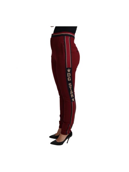 Spodnie skinny fit bawełniane w paski Dolce And Gabbana