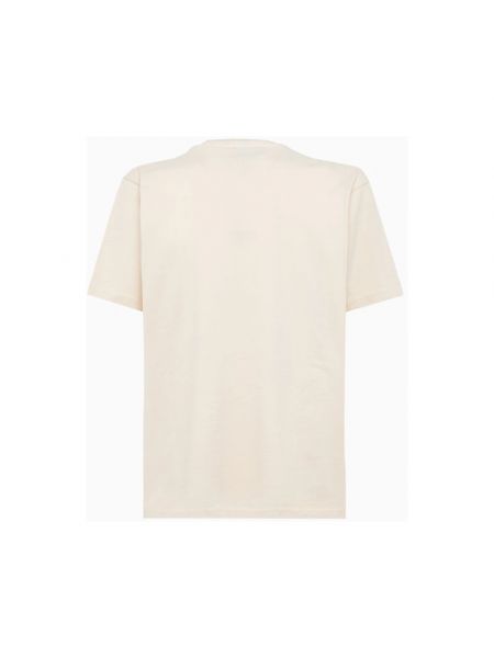 Camiseta de algodón de cuello redondo Sotf beige