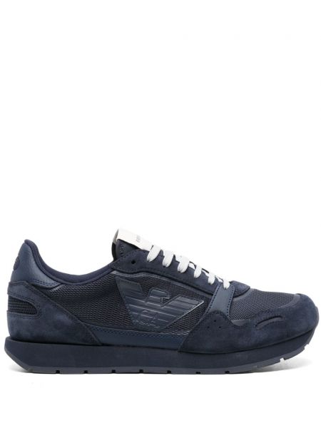 Sneakers από διχτυωτό Emporio Armani μπλε