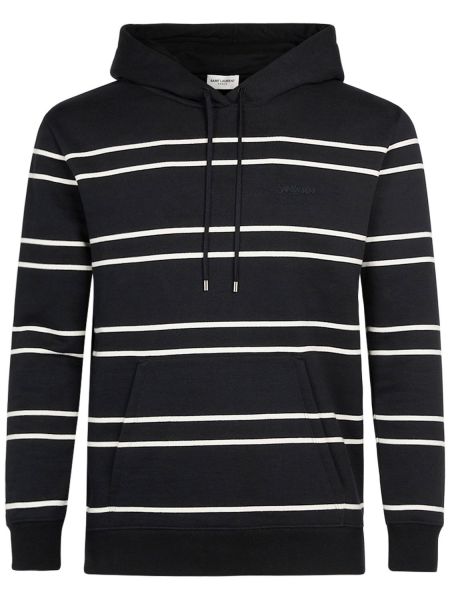 Sudadera con capucha de algodón Saint Laurent negro