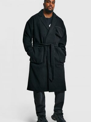 Пальто с карманами Boohoo черное