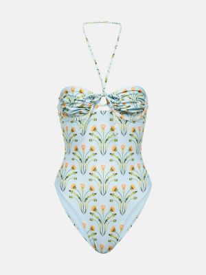 Kupaći kostim s cvjetnim printom Agua By Agua Bendita plava