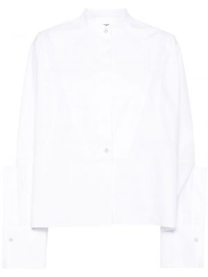 Bombažna srajca Jil Sander bela