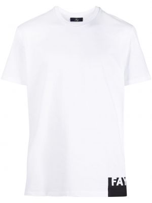Camiseta con estampado Fay blanco