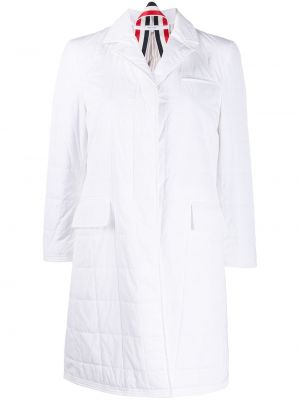 Ριγέ παλτό Thom Browne λευκό