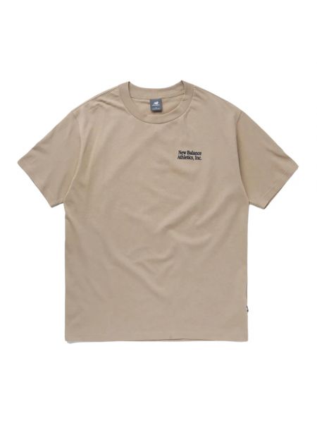 T-shirt aus baumwoll New Balance beige