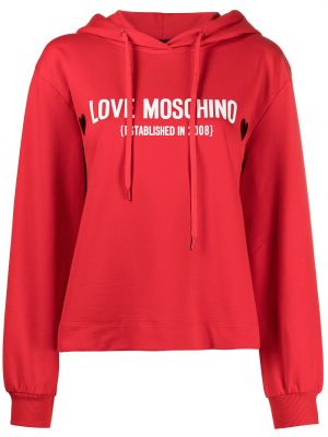 Sudadera con capucha Love Moschino rojo