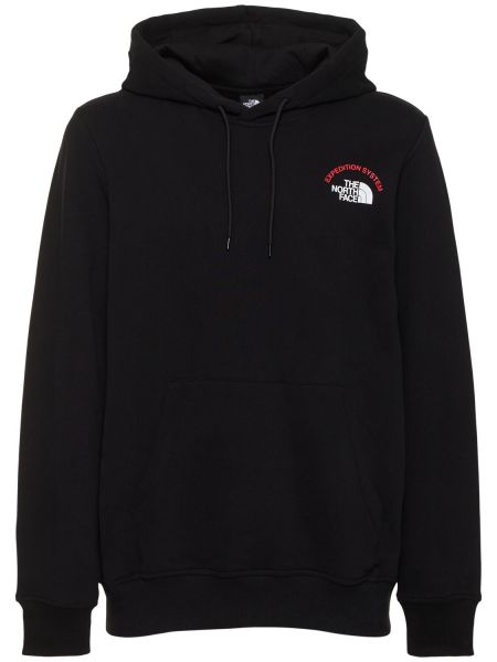 Pamuklu hoodie The North Face siyah