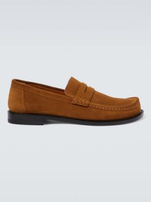 Pantofi loafer din piele de căprioară Loewe maro