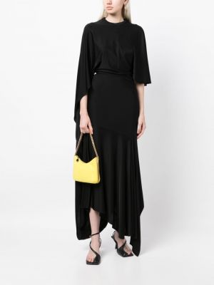 Asymetrické koktejlové šaty Stella Mccartney černé