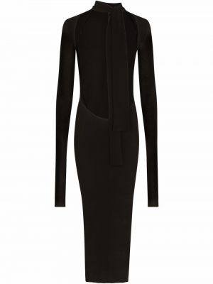 Миди рокля Dolce & Gabbana черно