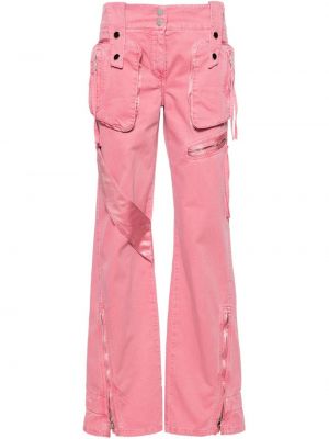 Карго панталони с ниска талия Blumarine розово