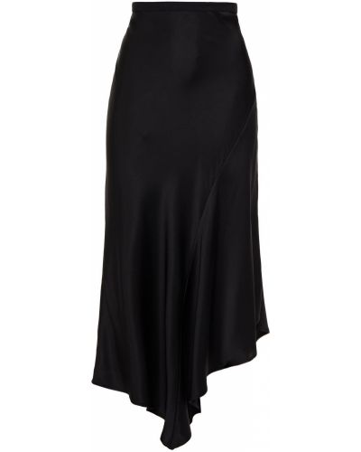 Černé saténové midi sukně Anine Bing