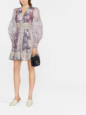 Mežģīņu mini kleita Zimmermann violets