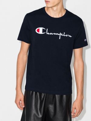 Camiseta con bordado Champion azul