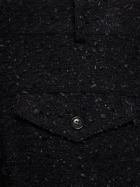 Βαμβακερά σορτς tweed Junya Watanabe μαύρο