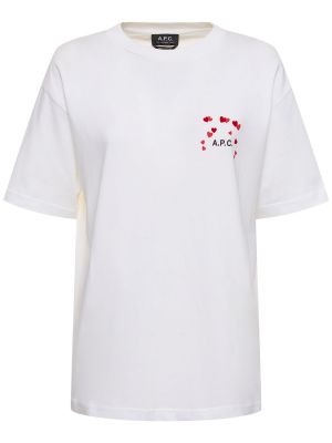 Bavlněné tričko A.p.c. bílé