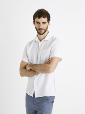 Ленена риза Celio бяло