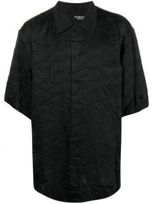 Žakárová košeľa Balenciaga čierna