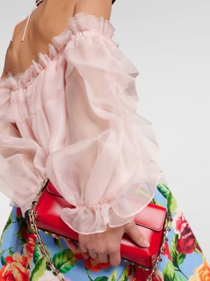 Svilena bluza s cvetličnim vzorcem Carolina Herrera