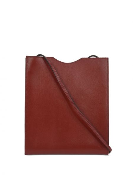 Kožna torba za preko ramena Hermès Pre-owned crvena