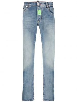 Rovné kalhoty Philipp Plein modré