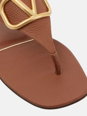 Sandales en cuir Valentino Garavani marron