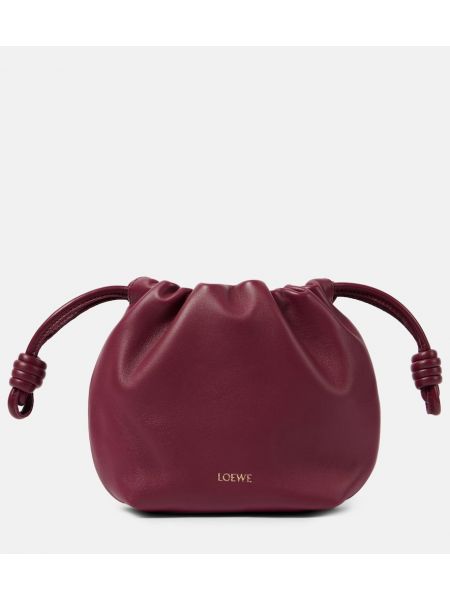 Lær mini bag Loewe rød