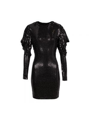 Haftowana sukienka mini Karl Lagerfeld czarna