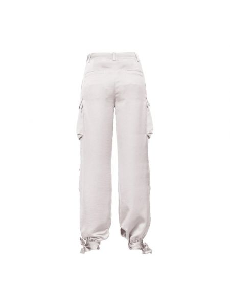 Pantalones cargo de raso Pinko blanco