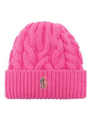 Вълнена шапка Moncler Grenoble розово