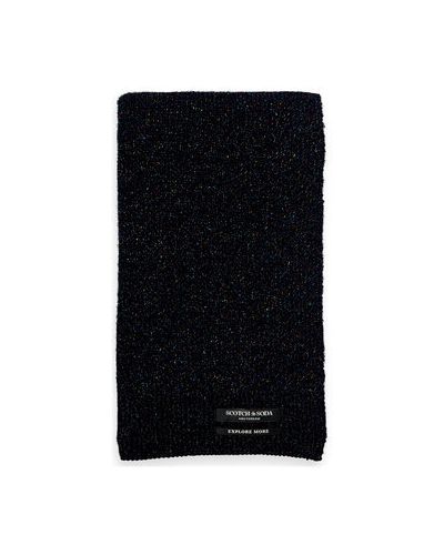 Šál z polyesteru Scotch & Soda - tmavo modrá