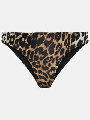 Bikini cu imagine cu model leopard Ganni