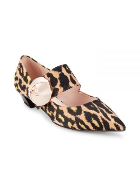 Леопардовые туфли на каблуке с принтом Roger Vivier