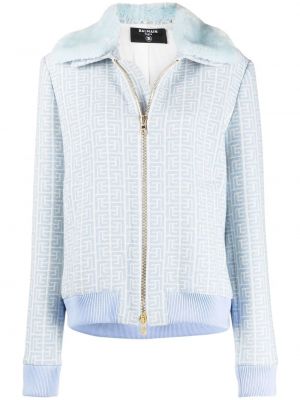 Giacca con stampa Balmain blu