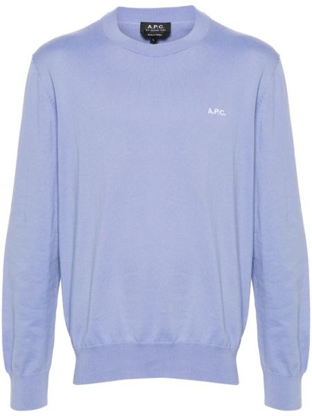 Bombažni pulover A.p.c. vijolična