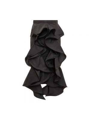 Długa spódnica z falbankami Rochas czarna