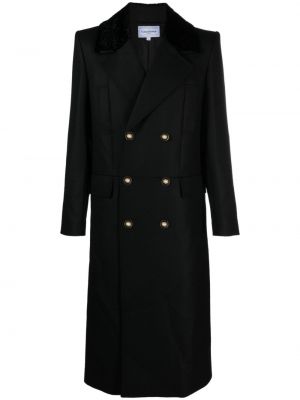 Μάλλινο παλτό Casablanca μαύρο