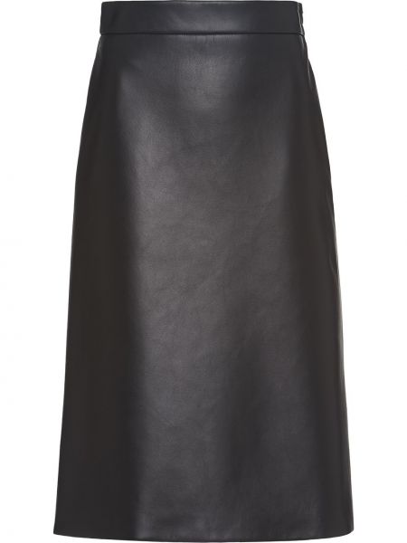 Kožená sukňa Prada čierna