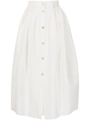 Falda midi con botones Chloé blanco