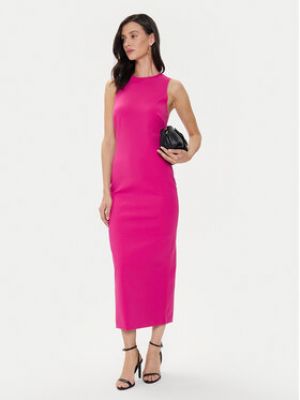 Slim fit koktejlové šaty Ted Baker růžové