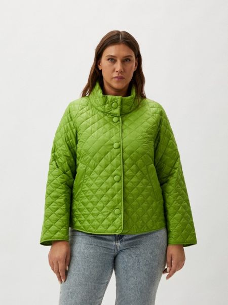 Утепленная демисезонная куртка Persona By Marina Rinaldi зеленая