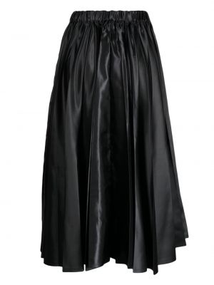 Lederrock mit plisseefalten Black Comme Des Garçons schwarz