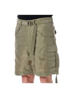 Pantalones cortos cargo de nailon Sacai verde