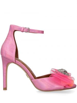 Sandały z kokardką Kurt Geiger London różowe