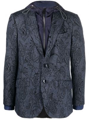 Jacquard hette floral blazer Etro blå