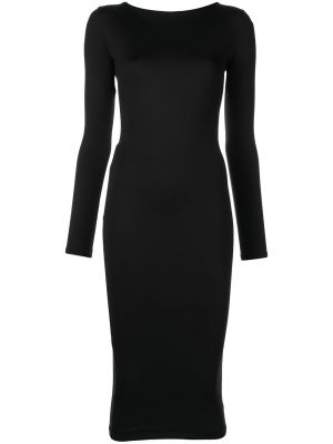 Šaty s odhalenými zády z nylonu s dlouhými rukávy Alix Nyc - černá