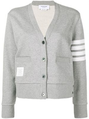 Cardigan a righe Thom Browne grigio