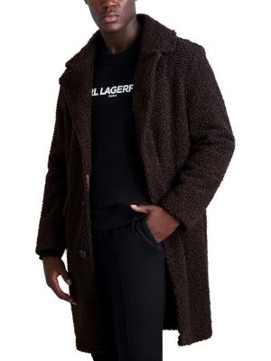 Пальто оверсайз Karl Lagerfeld коричневое